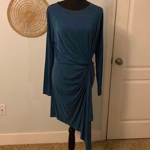 Silky feeling dark teal dress